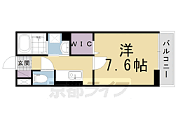 オーキッド 1Kの間取図画像