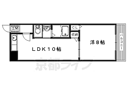 レオハイム長尾3 1LDKの間取図画像