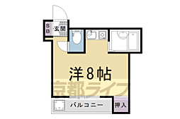 サンシャインシルク嵯峨 ワンルームの間取図画像