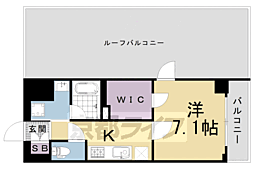 ベラジオ雅び烏丸十条2 1Kの間取図画像