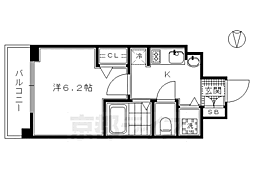スワンズ京都七条リベルタ 1Kの間取図画像