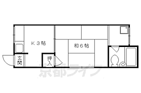 京屋ハイツ 101 ｜ 京都府京都市中京区壬生梛ノ宮町（賃貸アパート1K・1階・20.00㎡） その2