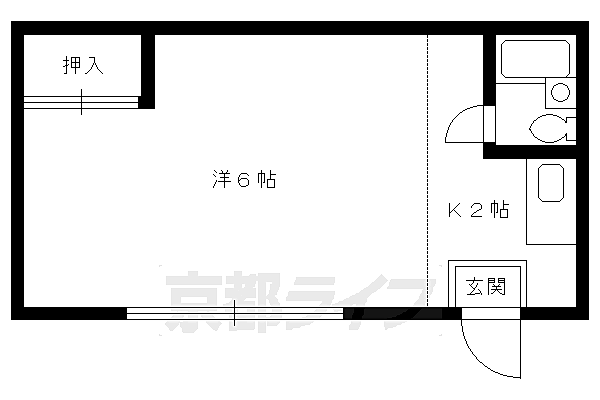 京都府京都市上京区大心院町(賃貸アパート1K・1階・17.00㎡)の写真 その2