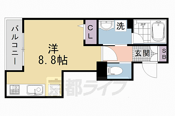 プラムベース 102｜京都府京都市中京区壬生淵田町(賃貸マンション1R・1階・27.00㎡)の写真 その2