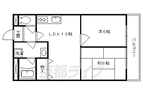 シャトーウメダ 208 ｜ 京都府京都市右京区嵯峨広沢南下馬野町（賃貸マンション2LDK・2階・48.00㎡） その2