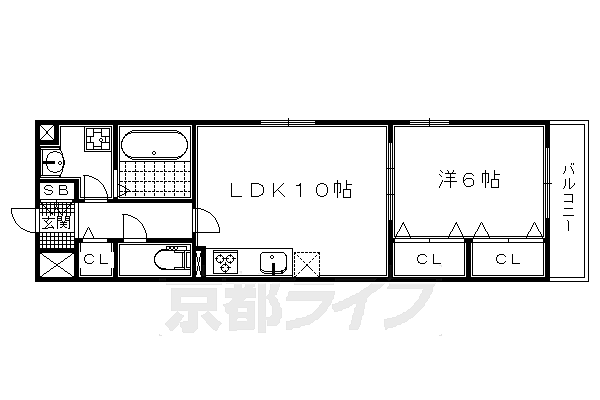 アサンテ　サーナ 401｜京都府京都市下京区中堂寺北町(賃貸マンション1LDK・4階・41.42㎡)の写真 その2