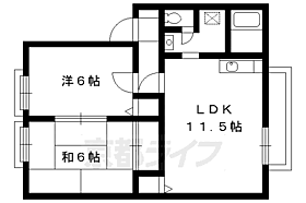 サンビレッジ大北山（Ｃ・Ｄ・Ｅ棟） E117 ｜ 京都府京都市北区大北山原谷乾町（賃貸アパート2LDK・1階・52.84㎡） その2