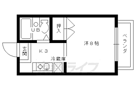 京都府京都市北区大宮東脇台町（賃貸マンション1K・2階・22.50㎡） その2