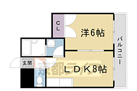 エスポワール峯 302 ｜ 京都府京都市右京区梅津中倉町（賃貸マンション1LDK・3階・38.00㎡） その2