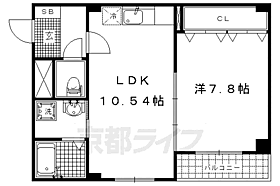 京都府京都市上京区東西町（賃貸マンション1LDK・2階・43.05㎡） その2