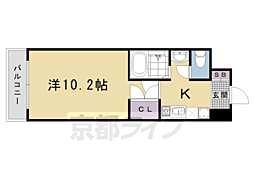 CASA-SHIKO 1Kの間取図画像