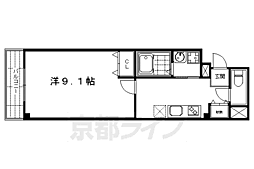 阪急京都本線 大宮駅 徒歩7分の賃貸マンション 2階1Kの間取り