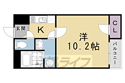 クレイノＳＡＧＡ 1階1Kの間取り