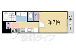 ＧＲＡＮＤ　ＣＡＳＡ　ＴＥＮＪＩＮＧＡＷＡ 3階1Kの間取り