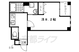 ヴィータ京都西院 4階1Kの間取り
