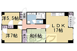 嵐山ロイアルハイツ3号棟 3LDKの間取図画像