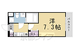 Ｄ．Ｃｌａｒｅｓｔ　ＣＲＥＳＴ　ＴＡＰＰ　二条 304 3階1Kの間取り