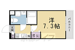 Ｄ．Ｃｌａｒｅｓｔ　ＣＲＥＳＴ　ＴＡＰＰ　二条 301 3階1Kの間取り