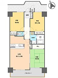 グリーンヒル明野 3LDKの間取図画像