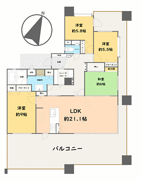 間取りを拡大表示