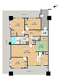 ベンタナヒルズ篠栗8号館 4LDKの間取図画像