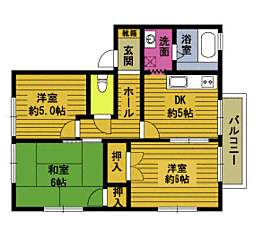 🉐敷金礼金0円！🉐ファミ−ル由布