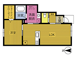 ティエラ 1LDKの間取図画像