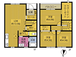 コ・コ・アンジュ 3LDKの間取図画像
