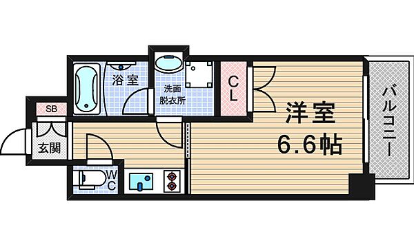 アスヴェル江戸堀 ｜大阪府大阪市西区江戸堀1丁目(賃貸マンション1K・8階・22.32㎡)の写真 その2