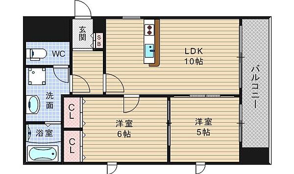 パティオ・イトー 612｜大阪府大阪市西区南堀江4丁目(賃貸マンション2LDK・6階・49.05㎡)の写真 その2