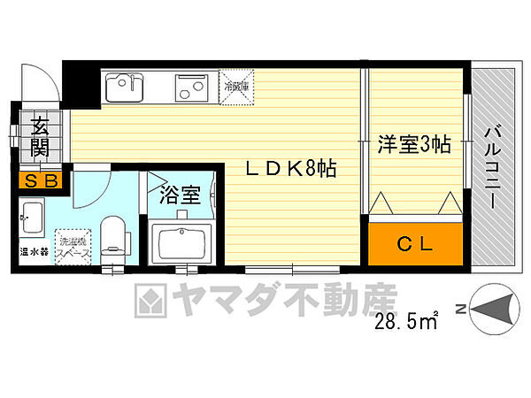 ジアメニティ千里山 ｜大阪府吹田市千里山西４丁目(賃貸マンション1LDK・4階・28.50㎡)の写真 その2