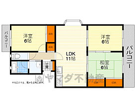 フォルク北千里N棟  ｜ 大阪府箕面市小野原東５丁目（賃貸マンション3LDK・4階・66.34㎡） その2