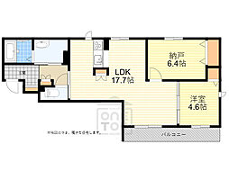 プランドール・ヴィラ 1SLDKの間取図画像