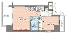 プレジオ江坂ROUGE 1LDKの間取図画像