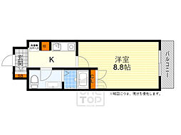 ヴィラ・フェザント 1Kの間取図画像