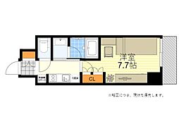 ザ・パークハビオ江坂公園 1Kの間取図画像