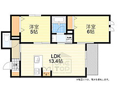 Stella Maison Ueikeda 2LDKの間取図画像