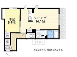 テラスクラーヴス 1LDKの間取図画像