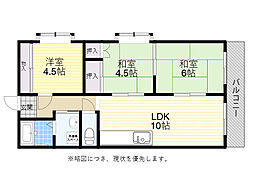 メゾン・ド・フロール 3LDKの間取図画像