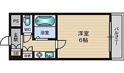 ラ・レジダンス・ド・江坂 1Kの間取図画像