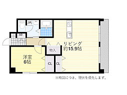 カーサグランデ江坂 1LDKの間取図画像