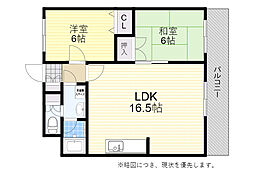 ベルアージュ高城 2LDKの間取図画像