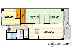 プリムベール向丘 3LDKの間取図画像
