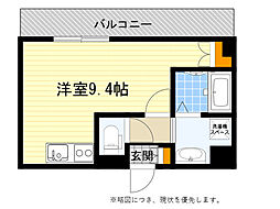 ロイヤルクイーンズパーク吹田 ワンルームの間取図画像