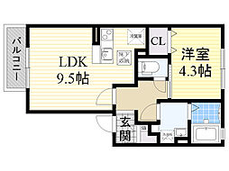 エクセレンテ 1LDKの間取図画像