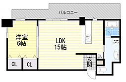 フェニックス緑地公園 1LDKの間取図画像