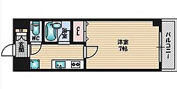スカーレット江坂 1Kの間取図画像