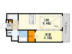 第22関根マンション 1LDKの間取図画像