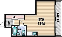 ハイツ衣笠 ワンルームの間取図画像