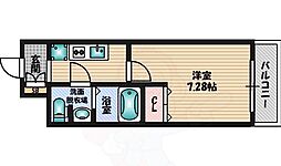 アリビオ千里豊津 1Kの間取図画像